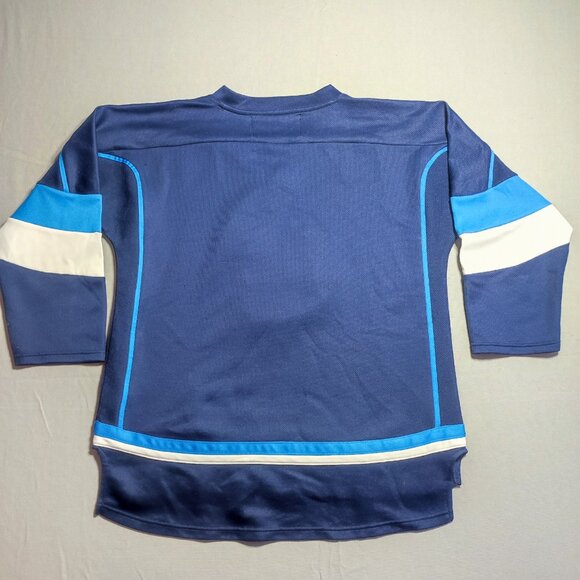 Winnipeg Jets collectors hockey jersey boys size L/XL blue with logo - Picture 4 of 12